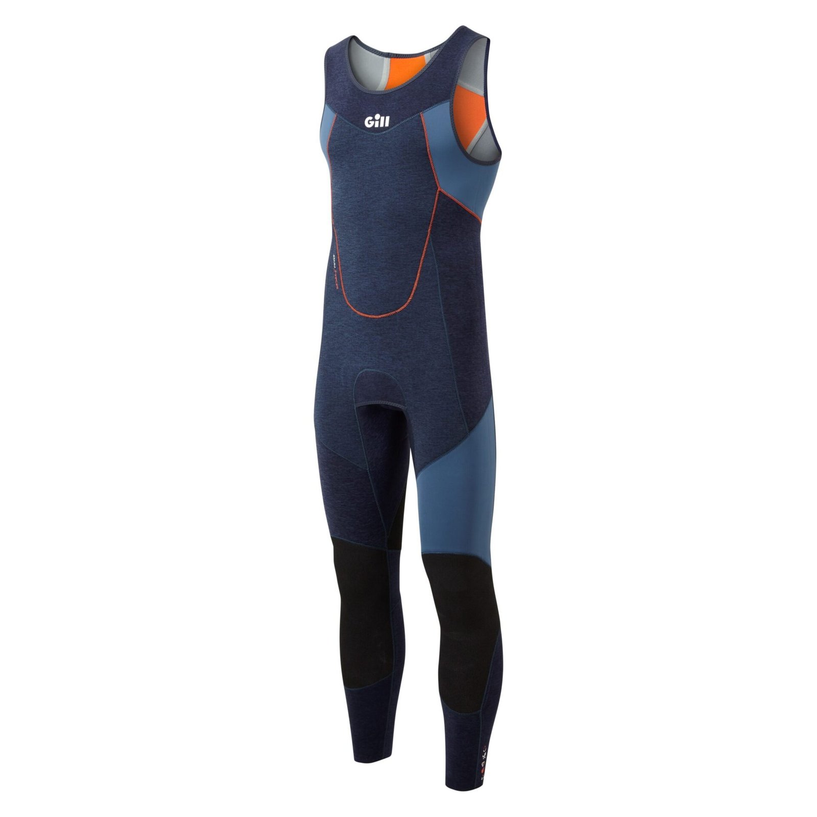 Gill Mens Race FireCell Skiff Wetsuit | Dark Denim/Orange - Image 3