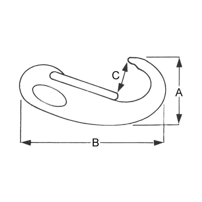 Proboat 95mm Spring Snap Hook - Image 2