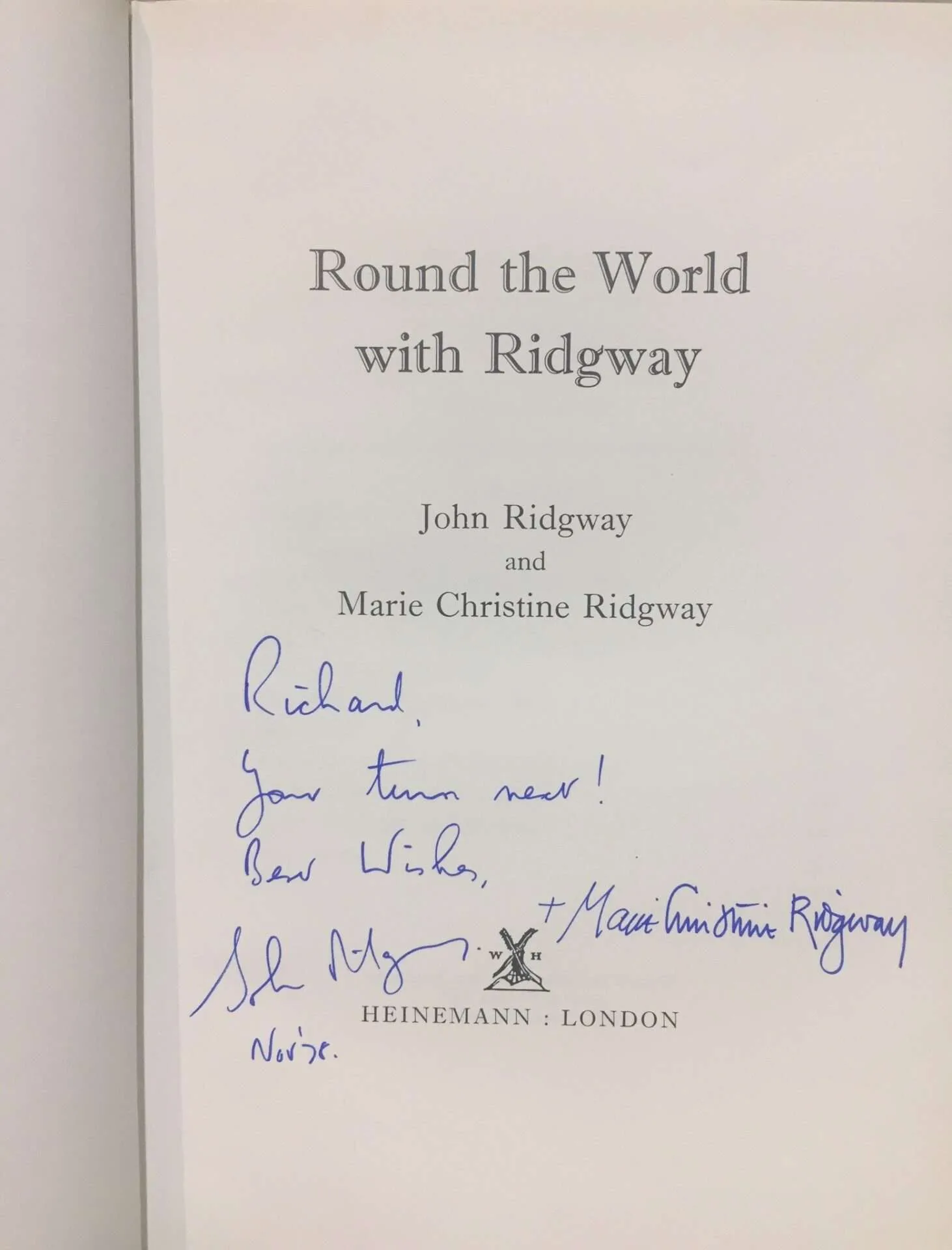 Signed - Round The World With Ridgway - Image 2