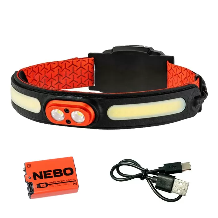 NEBO Curvbeam 600 Flex 180° Rechargeable Head Torch - Image 2