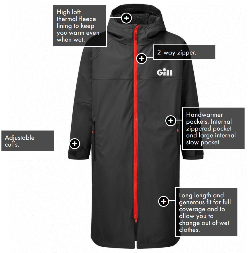 Gill Aqua Parka Changing Robe - Graphite - Image 5