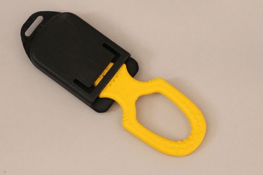 Mac Security Knife Double Blade - Stainless Steel with Yellow Handle - Image 2